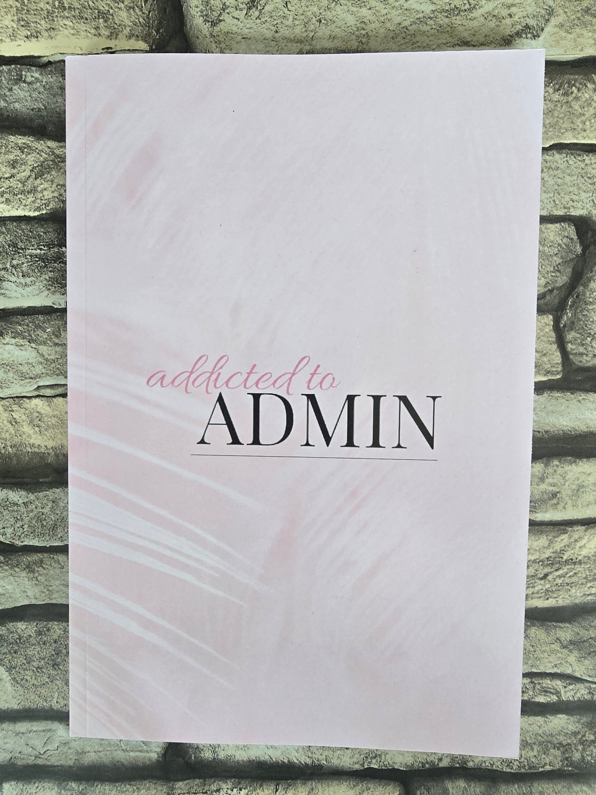 A5 pink palm print notebook with glossy tropical design and lined pages, ideal for journaling or gifting