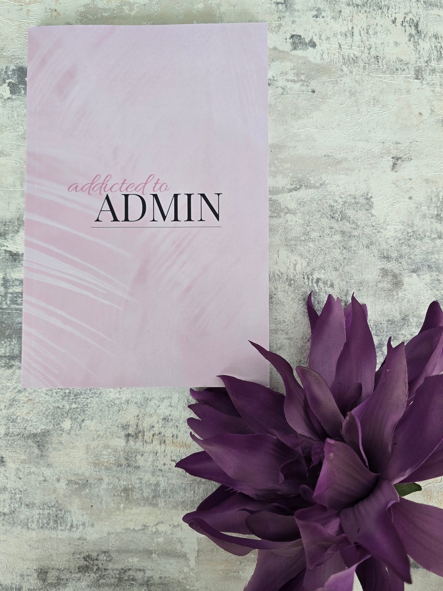 A5 pink palm print notebook with glossy tropical design and lined pages, ideal for journaling or gifting