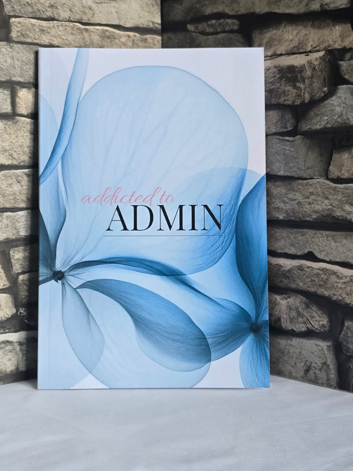 A5 fresh blue notebook with glossy cover and lined pages, simple stationery for home, office, or study.