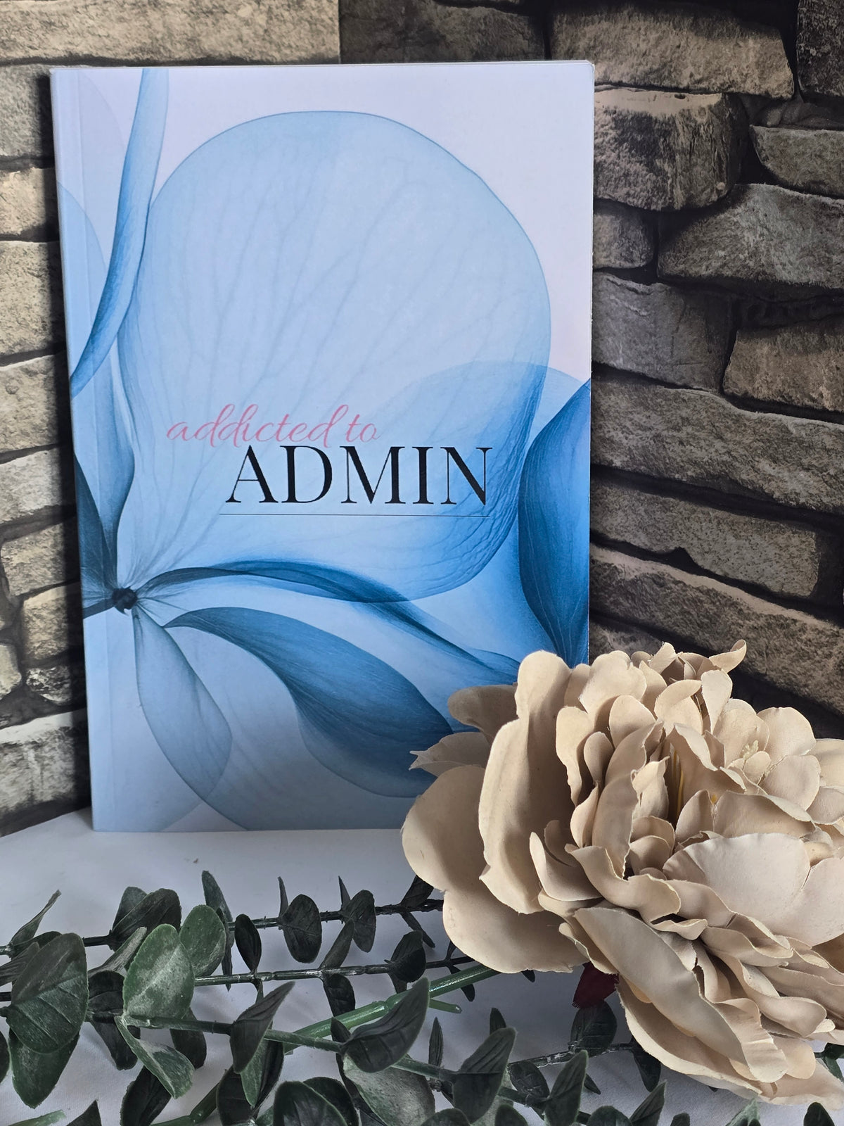 A5 fresh blue notebook with glossy cover and lined pages, simple stationery for home, office, or study.
