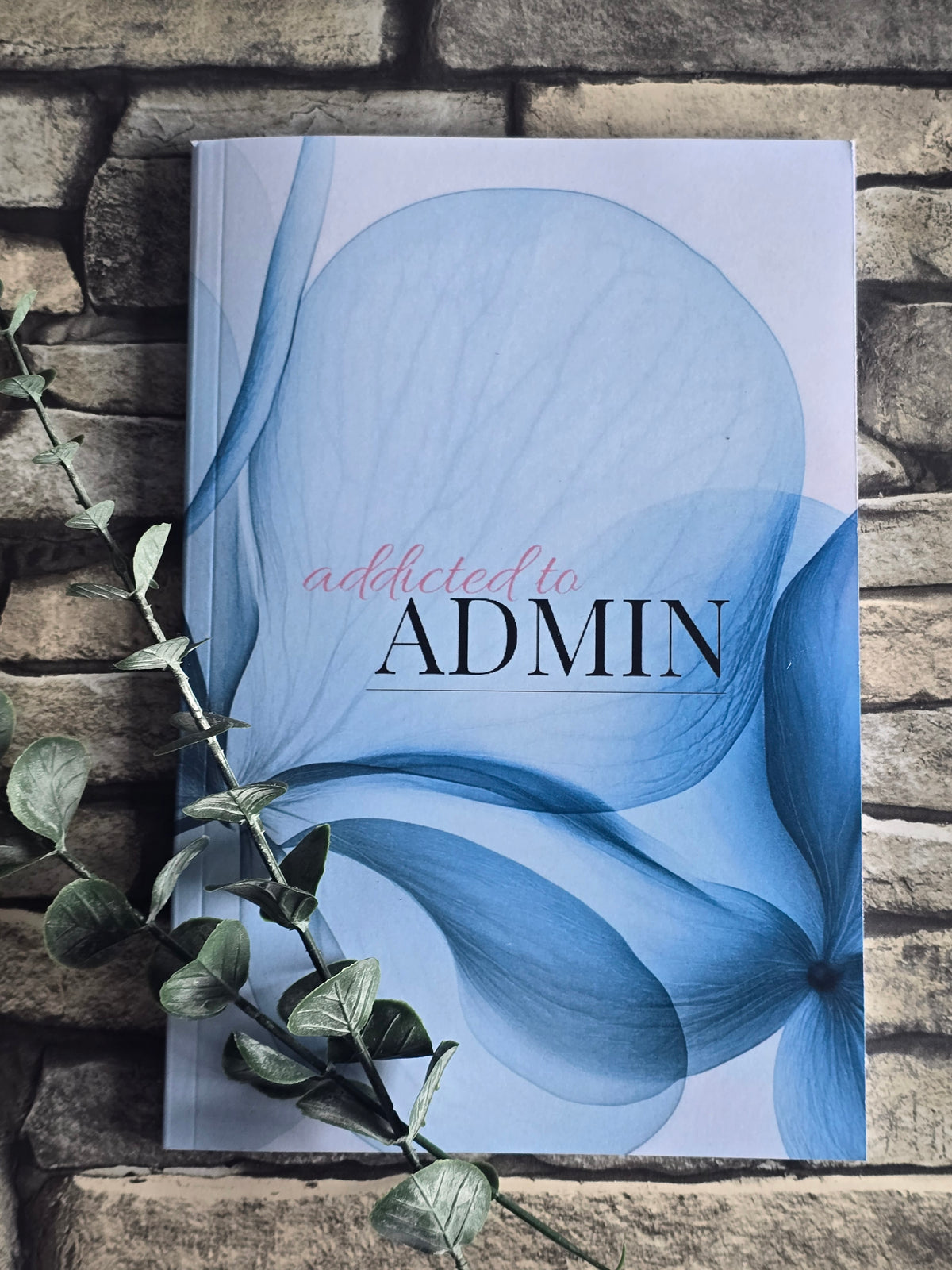 A5 fresh blue notebook with glossy cover and lined pages, simple stationery for home, office, or study.