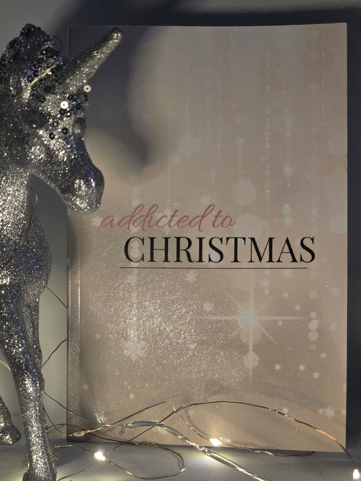 Addicted to Christmas Notebook with Christmas Unicorn